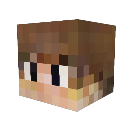 UriGetBad Minecraft avatar head, 3D render