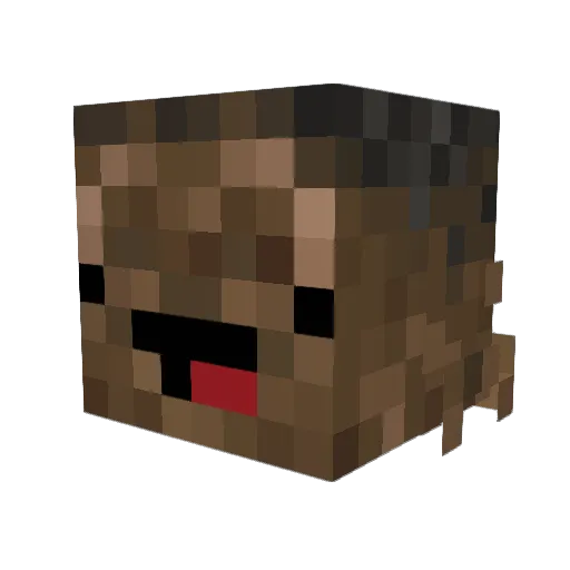 UriPLL Minecraft avatar head, 3D render
