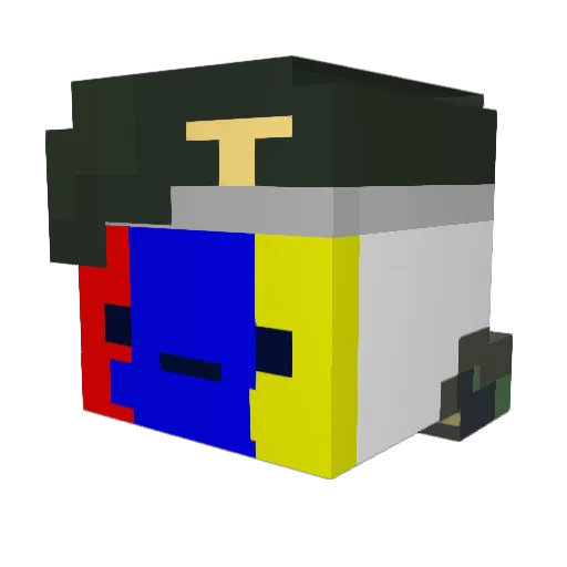 Uribes Minecraft avatar head, 3D render