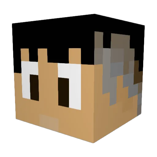Uribito Minecraft avatar head, 3D render