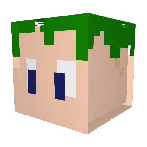 UrieNater Minecraft avatar head, 3D render