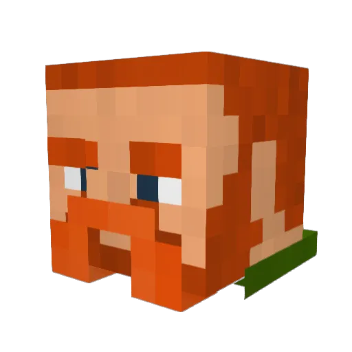 Uriel4457 Minecraft avatar head, 3D render