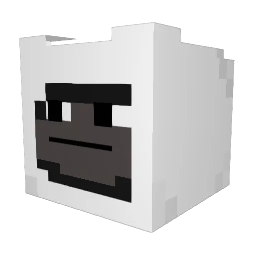 Uriele Minecraft avatar head, 3D render
