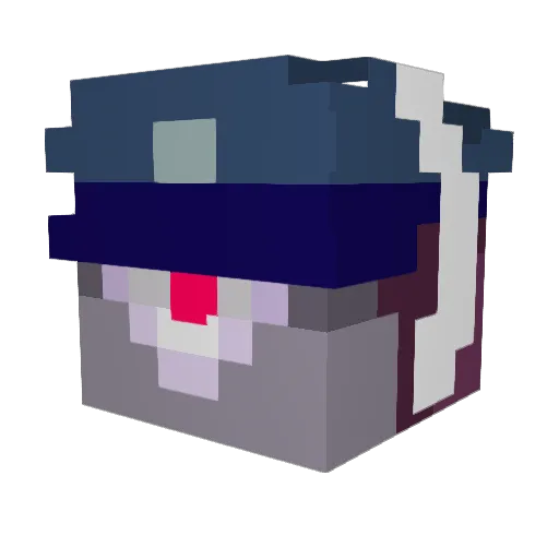 Urigishi Minecraft avatar head, 3D render