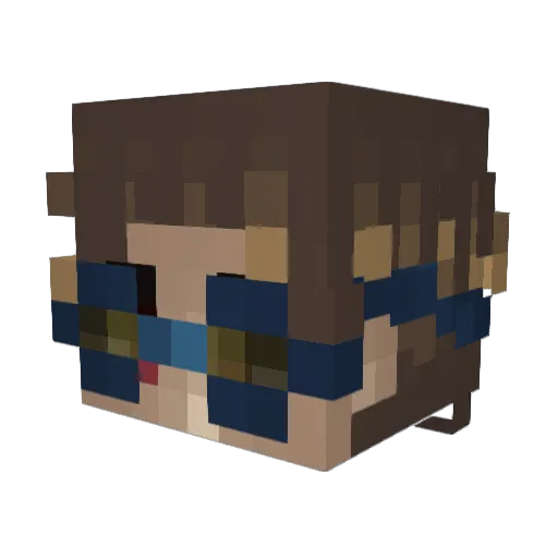 UriiGG Minecraft avatar head, 3D render