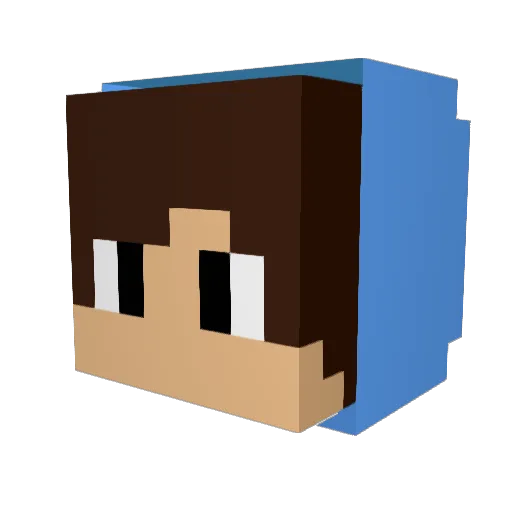 Uriify0216 Minecraft avatar head, 3D render
