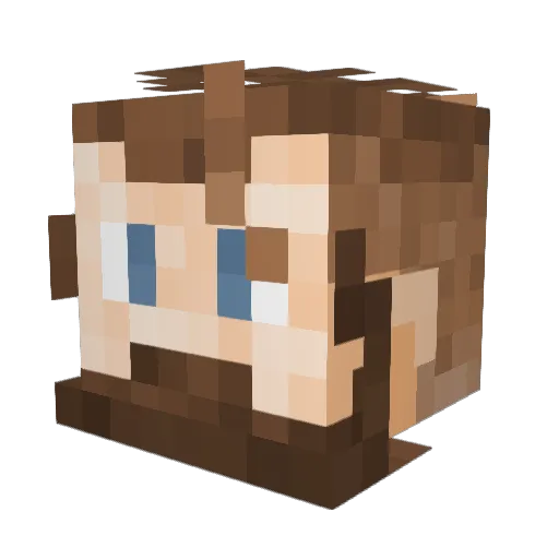 Uriizon Minecraft avatar head, 3D render