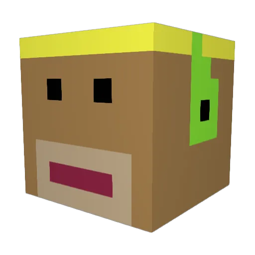 UrinatingLion666 Minecraft avatar head, 3D render