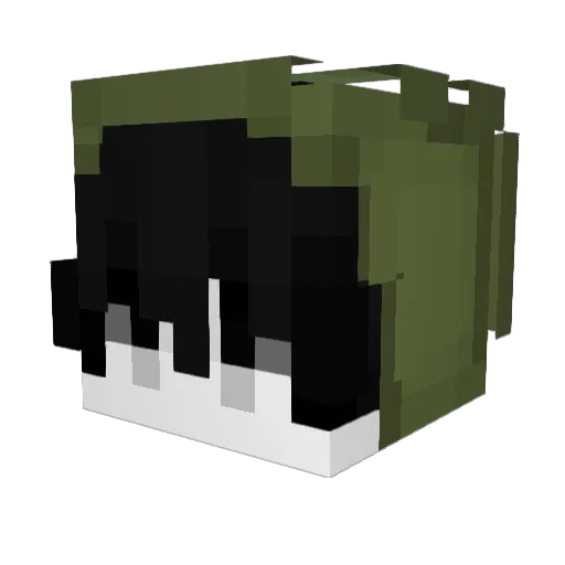 Urine Minecraft avatar head, 3D render