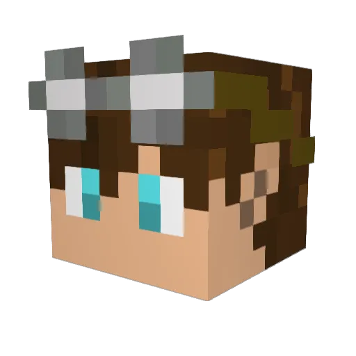 Urisson Minecraft avatar head, 3D render