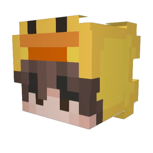 Urkk0 Minecraft avatar head, 3D render