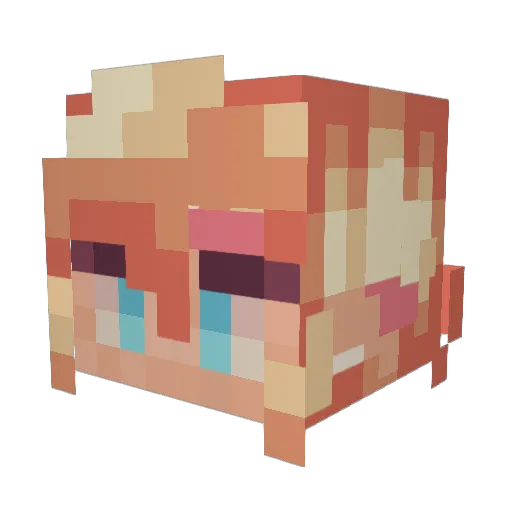 Urkoid Minecraft avatar head, 3D render