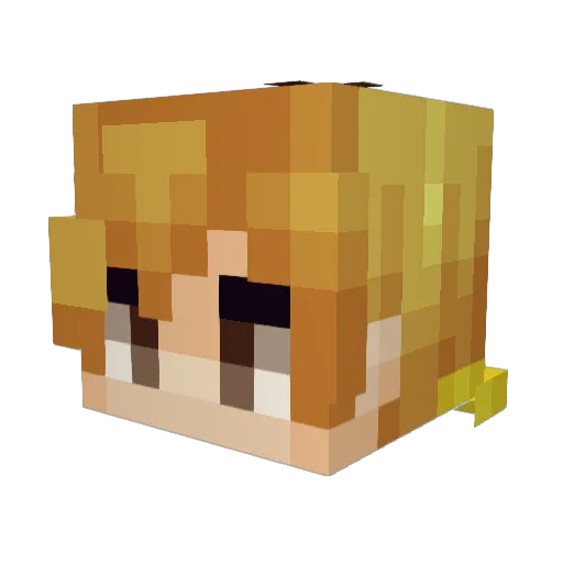 Uronnor Minecraft avatar head, 3D render