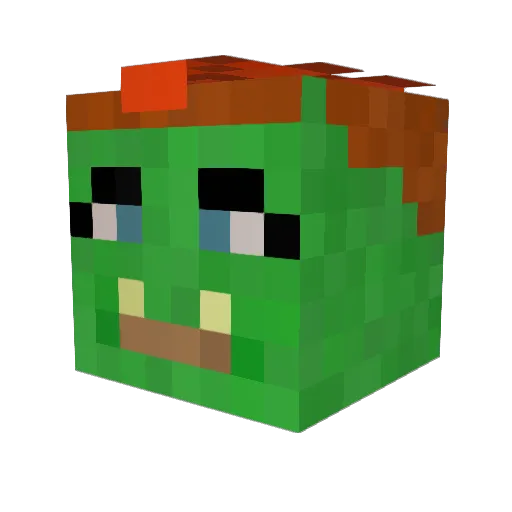 Uroush Minecraft avatar head, 3D render