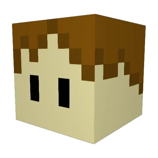 UrpyBurpy Minecraft avatar head, 3D render