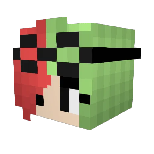 Urquash Minecraft avatar head, 3D render