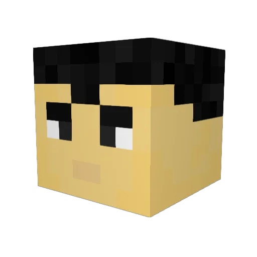 Urredok Minecraft avatar head, 3D render