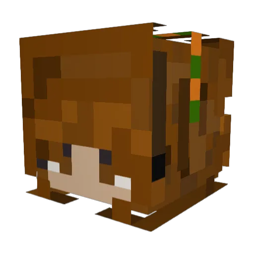 UrsaMari Minecraft avatar head, 3D render