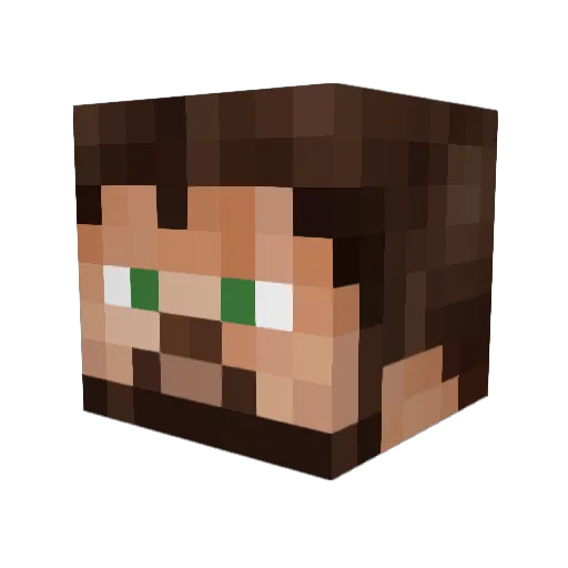 Ursaf Minecraft avatar head, 3D render