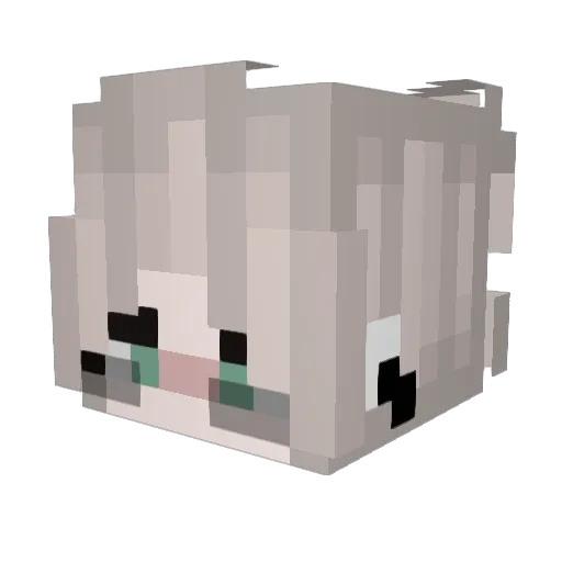 Urshiko Minecraft avatar head, 3D render