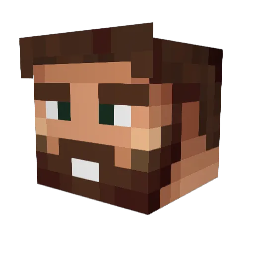 UrsidaeFaded Minecraft avatar head, 3D render