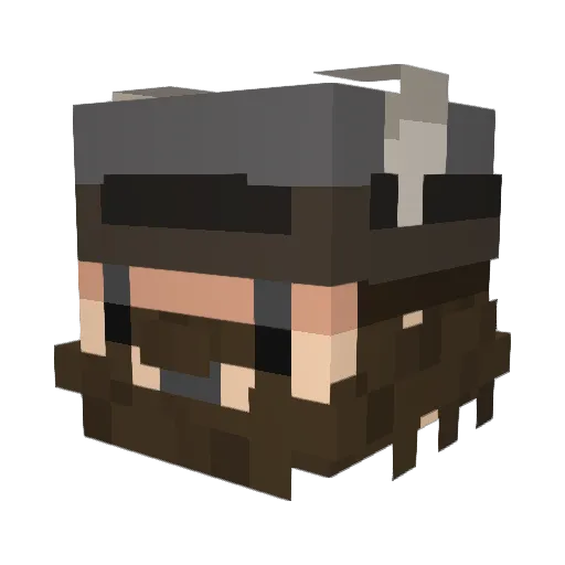 Ursinne Minecraft avatar head, 3D render