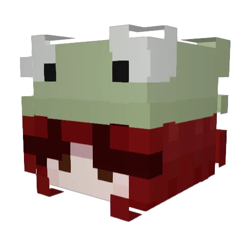 Urska123 Minecraft avatar head, 3D render