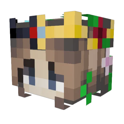 Urska Minecraft avatar head, 3D render