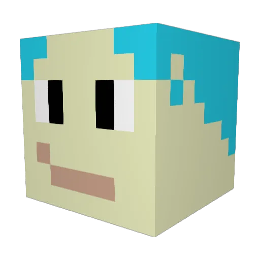 Ursorion Minecraft avatar head, 3D render