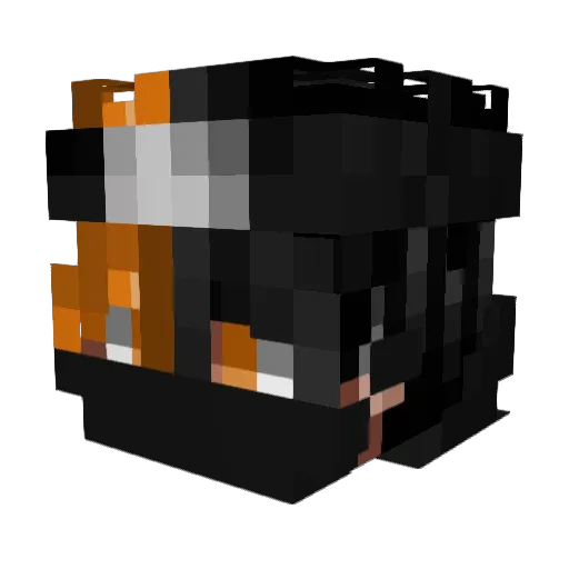 Ursq Minecraft avatar head, 3D render