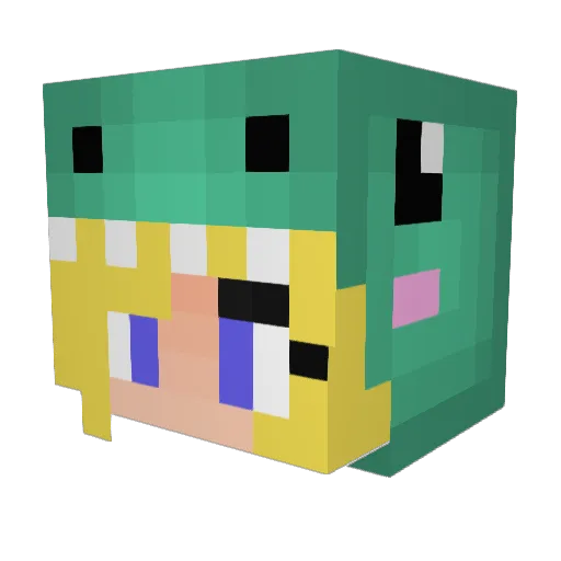 Urtynas Minecraft avatar head, 3D render