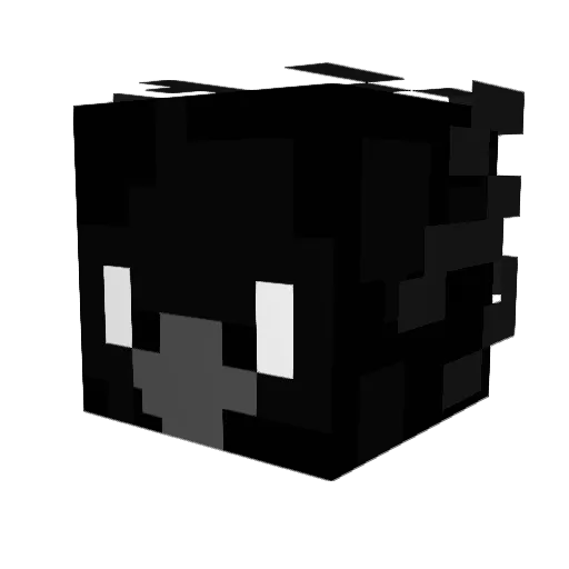 Urubu Minecraft avatar head, 3D render