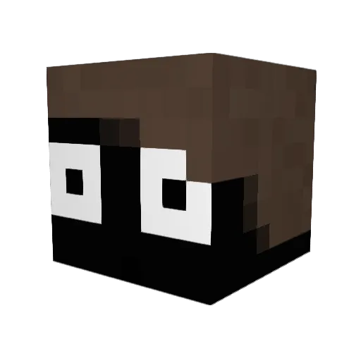 Uruldu Minecraft avatar head, 3D render