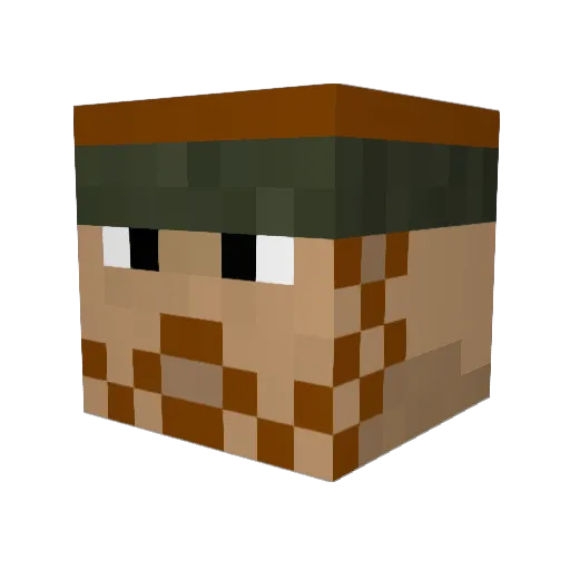 Urwald86 Minecraft avatar head, 3D render