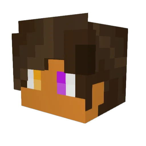 Urwor4tnightmare Minecraft avatar head, 3D render