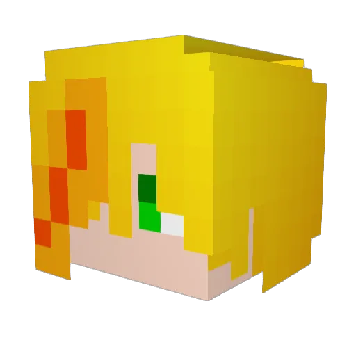Uryo_shi Minecraft avatar head, 3D render
