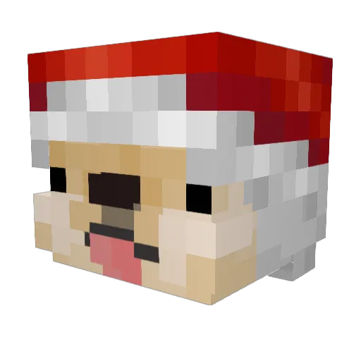 Uryyu Minecraft avatar head, 3D render