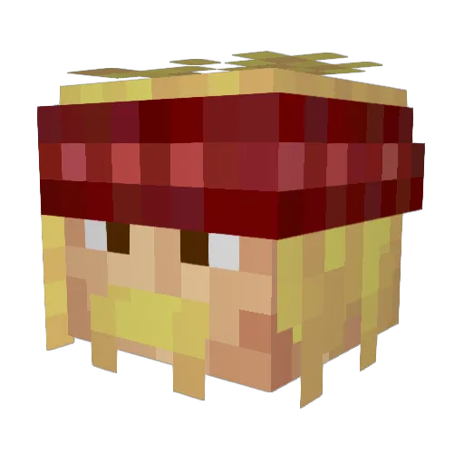 UrzeDeLume Minecraft avatar head, 3D render