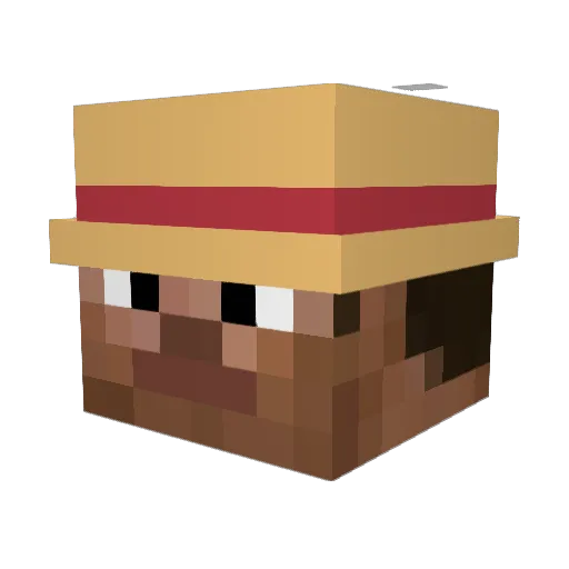 UsOrbis Minecraft avatar head, 3D render