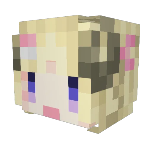 UsadaPekoraaa Minecraft avatar head, 3D render