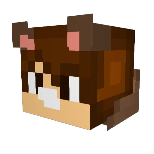 UsagiHero Minecraft avatar head, 3D render