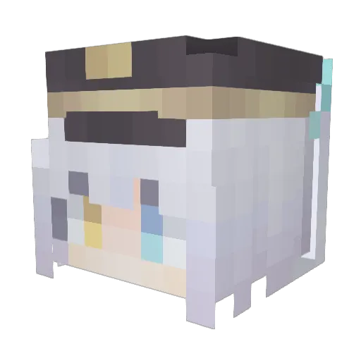 UsagiMashiro Minecraft avatar head, 3D render