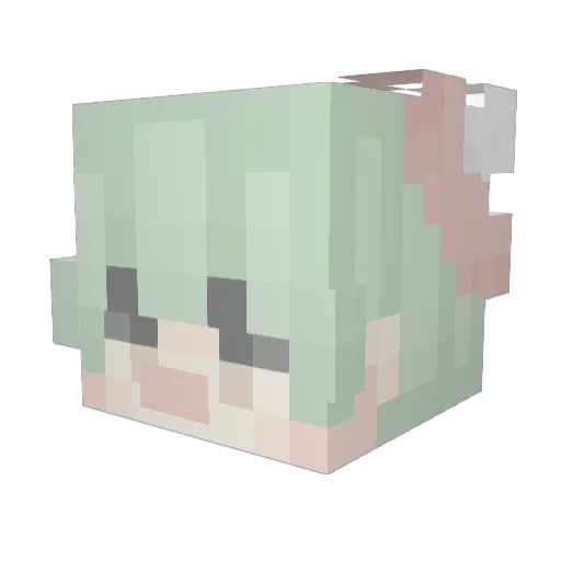 UsagiPrince Minecraft avatar head, 3D render