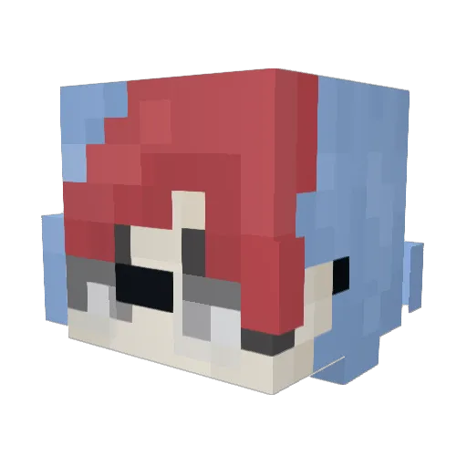 UsagiSakura Minecraft avatar head, 3D render