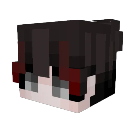 Usaky_uki Minecraft avatar head, 3D render