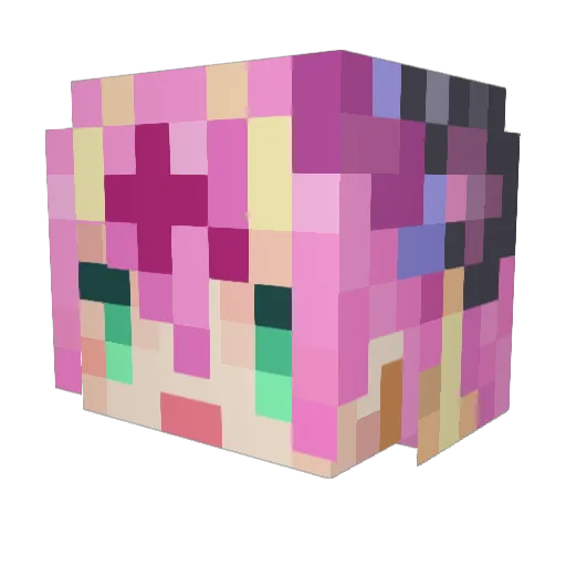 Usatama_Amyu Minecraft avatar head, 3D render