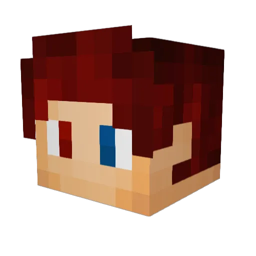 UschiTen Minecraft avatar head, 3D render