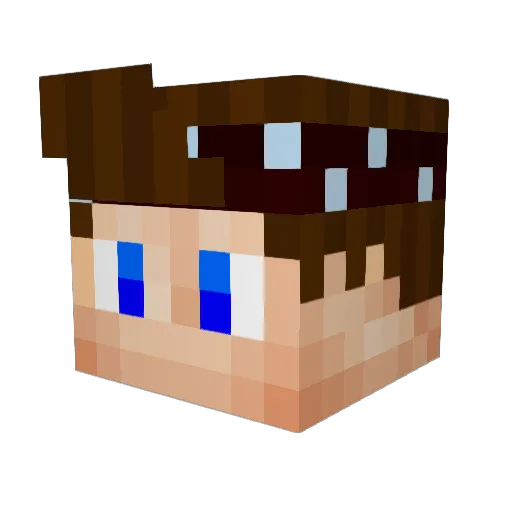 Uschka Minecraft avatar head, 3D render