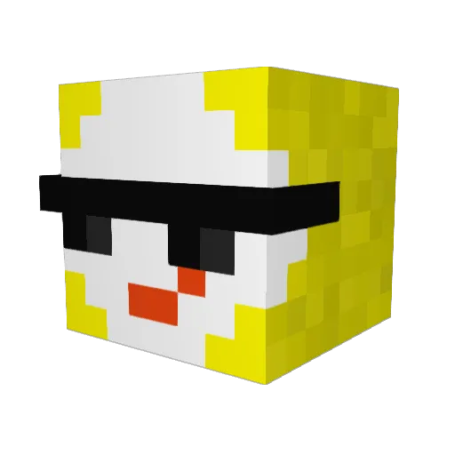 UseLemon Minecraft avatar head, 3D render