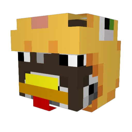 Use_dark Minecraft avatar head, 3D render